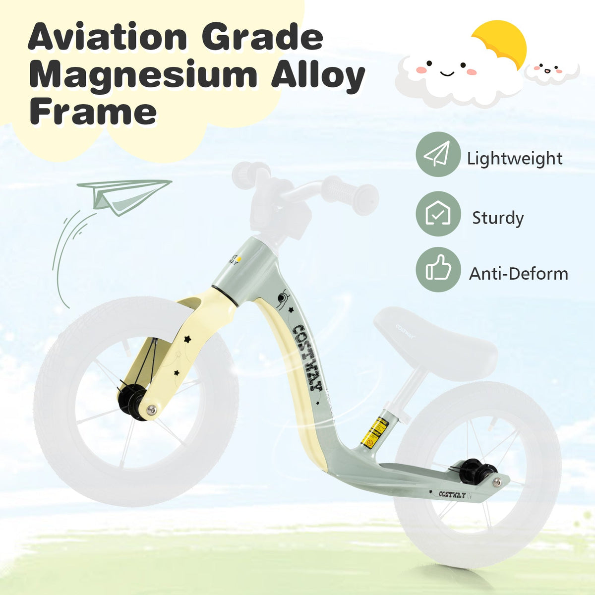 12-Inch Magnesium Balance Bike with Adjustable Seat - view 5