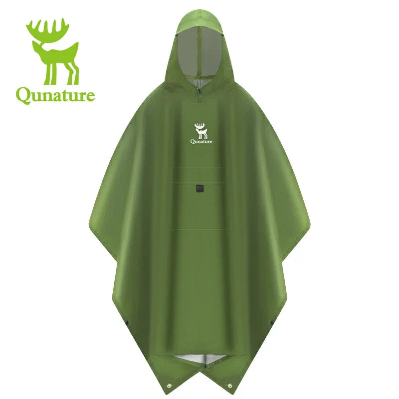 Qunature 3-in-1 Rain Poncho, Canopy & Groundsheet