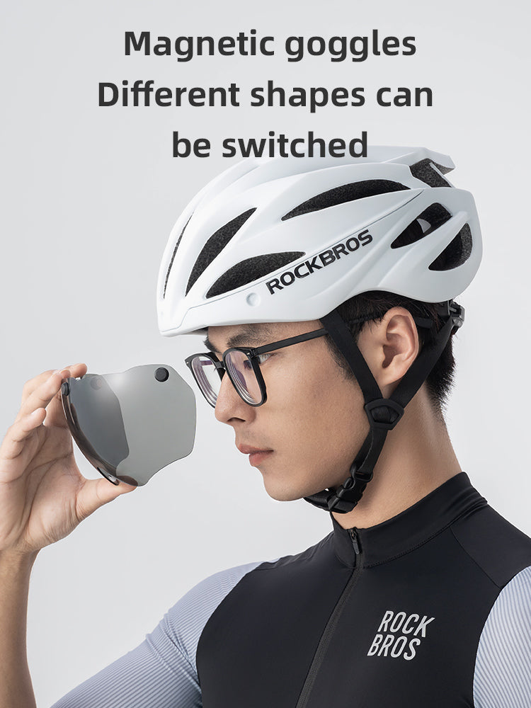ROCKBROS Trail Helmet with Magnetic Goggles