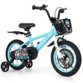 Adjustable Kids' Bike with Basket — Blue - view 9