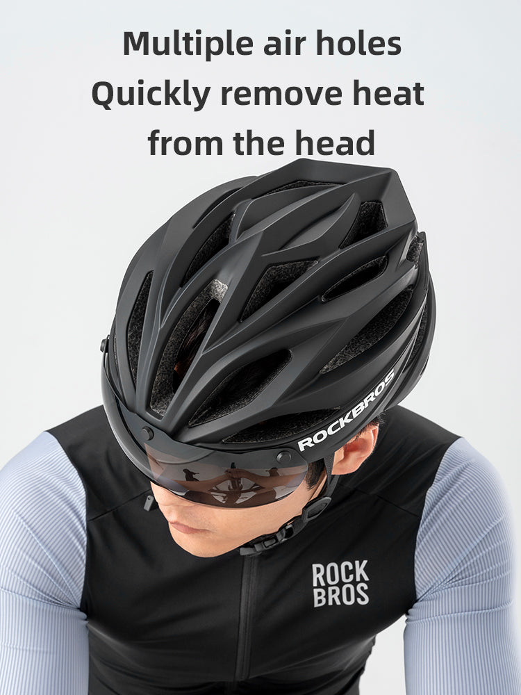 ROCKBROS Trail Helmet with Magnetic Goggles