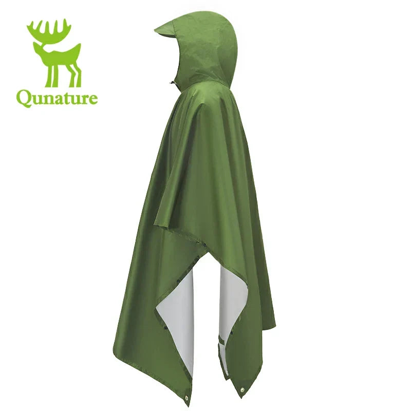 Qunature 3-in-1 Rain Poncho, Canopy & Groundsheet
