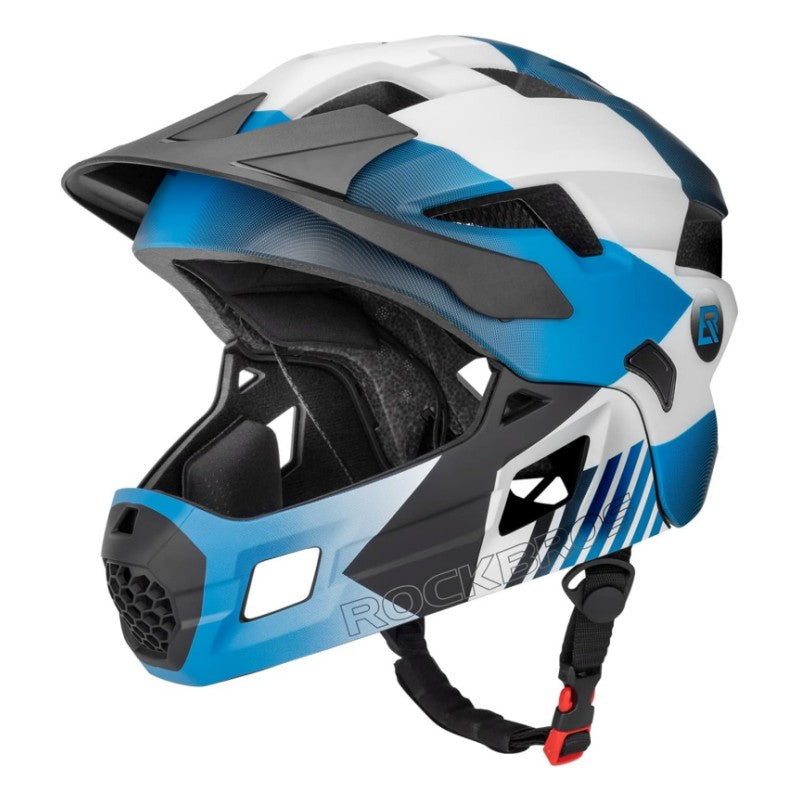 ROCKBROS Kids' Full-Face Bike Helmet with Detachable Chin Guard