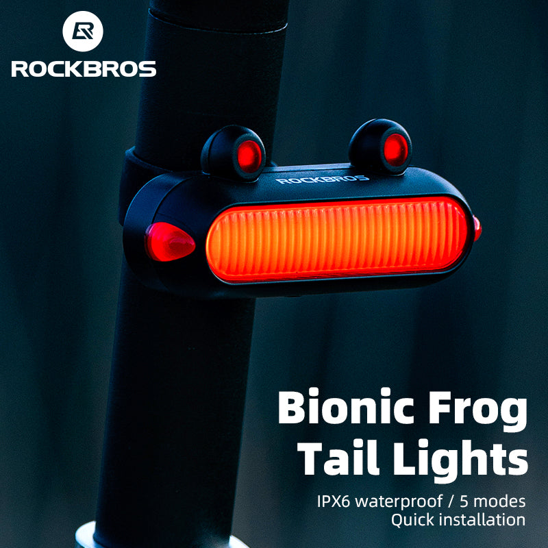 ROCKBROS Frog USB Brake-Sensing Bike Tail Light