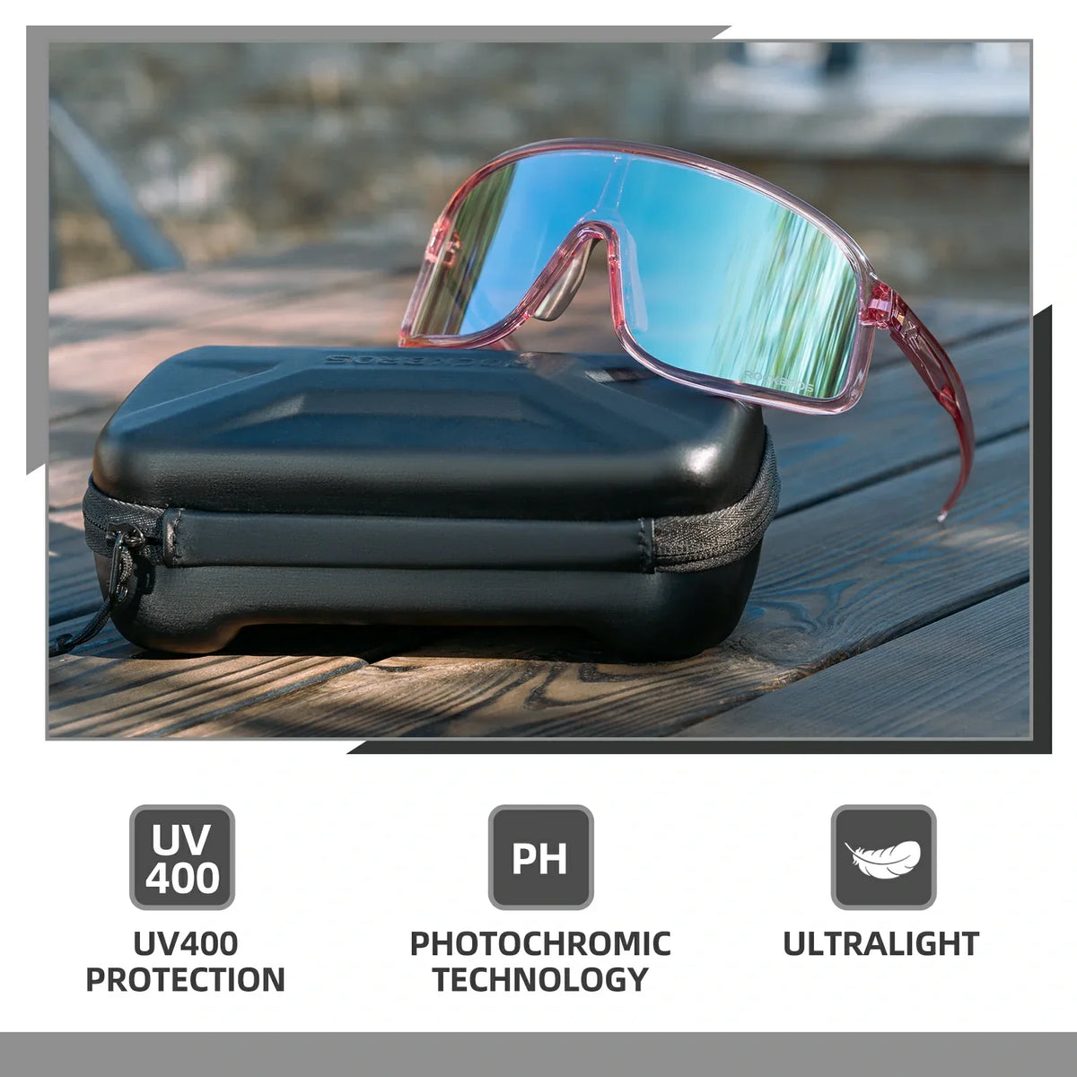 ROCKBROS Photochromic Cycling Sunglasses