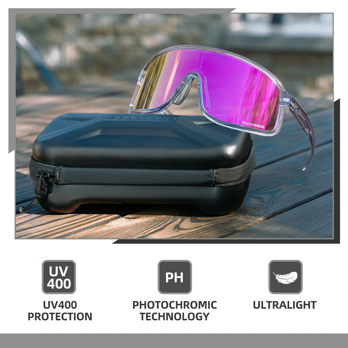 ROCKBROS Photochromic Cycling Sunglasses