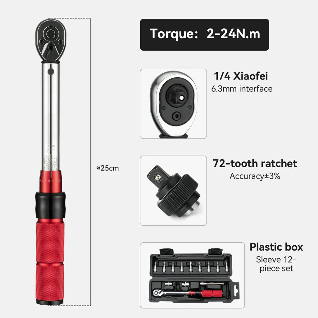 1/4-Inch Click Torque Wrench – 2–24 Nm