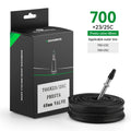 700c Butyl Bicycle Inner Tube – 48mm Valve Options