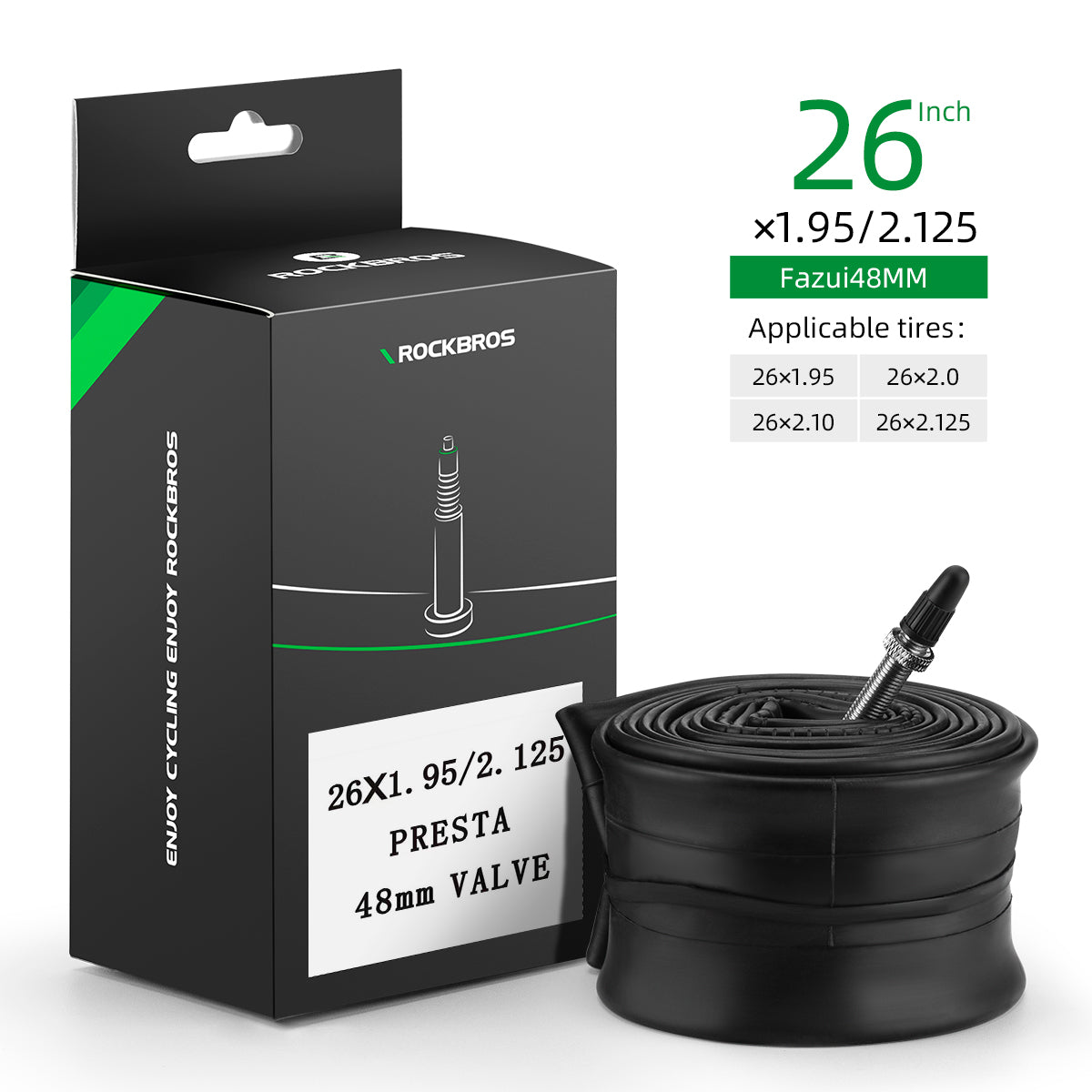 26/27.5-Inch MTB Inner Tube – 1.95–2.125 Width