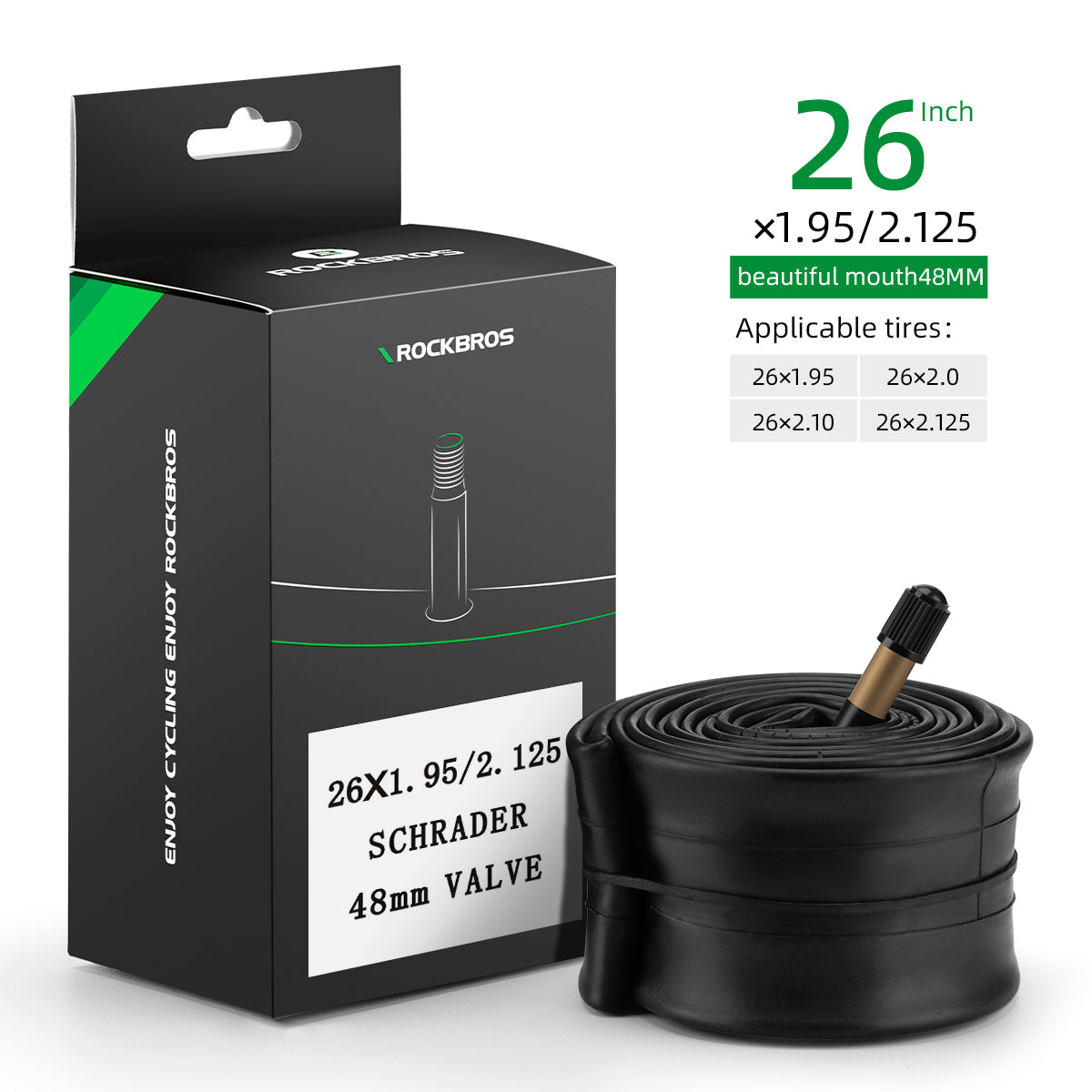 26/27.5-Inch MTB Inner Tube – 1.95–2.125 Width