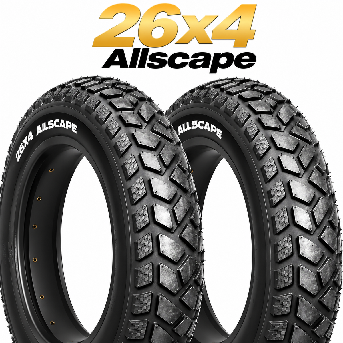 HEB ALLSCAPE Fat Tires - 26"x 4.0" (SET OF 2 Tires) Tubes Not Included.