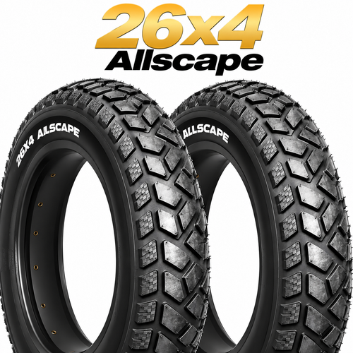 HEB ALLSCAPE Fat Tires - 26"x 4.0" (SET OF 2 Tires) Tubes Not Included.