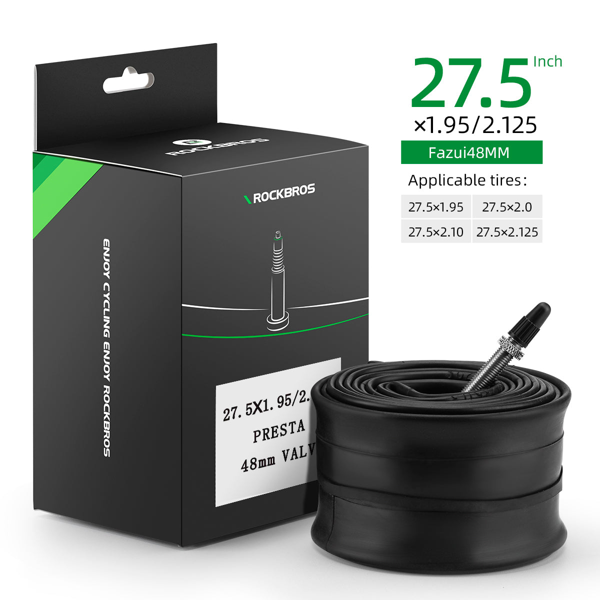 26/27.5-Inch MTB Inner Tube – 1.95–2.125 Width