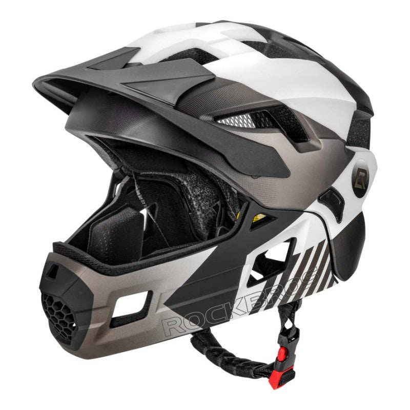 ROCKBROS Kids' Full-Face Bike Helmet with Detachable Chin Guard