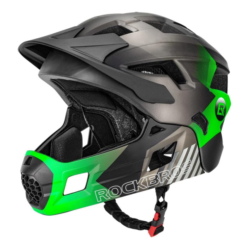 ROCKBROS Kids' Full-Face Bike Helmet with Detachable Chin Guard