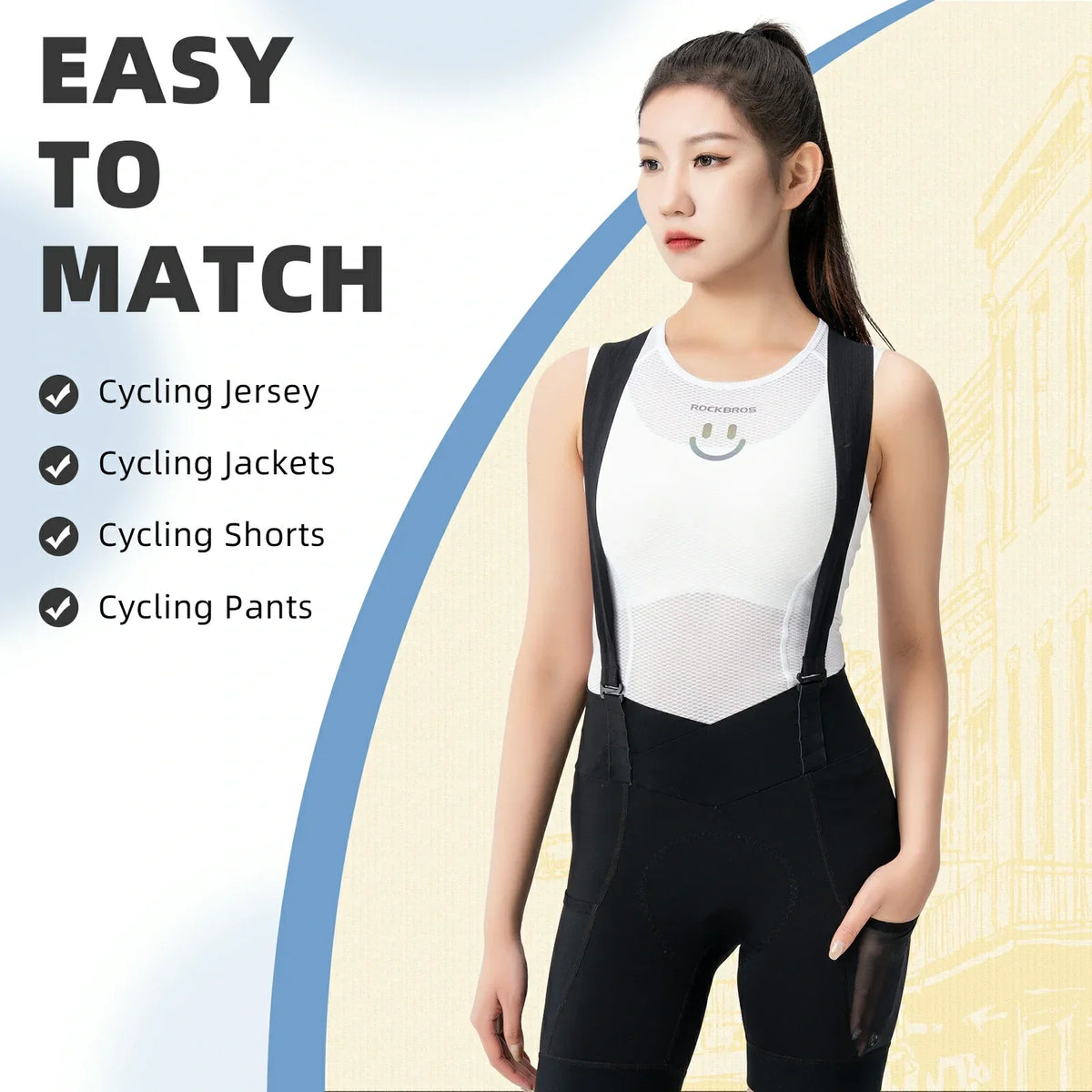 ROCKBROS Women's Sleeveless Mesh Cycling Base Layer