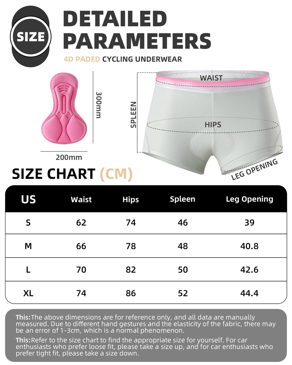 Women's 4D Padded Cycling Underwear