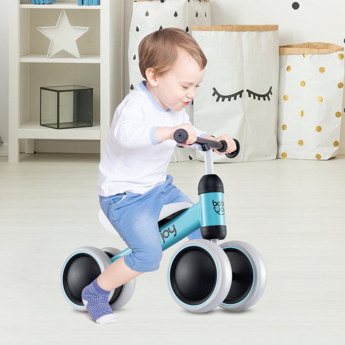 Four-Wheel Toddler Balance Bike