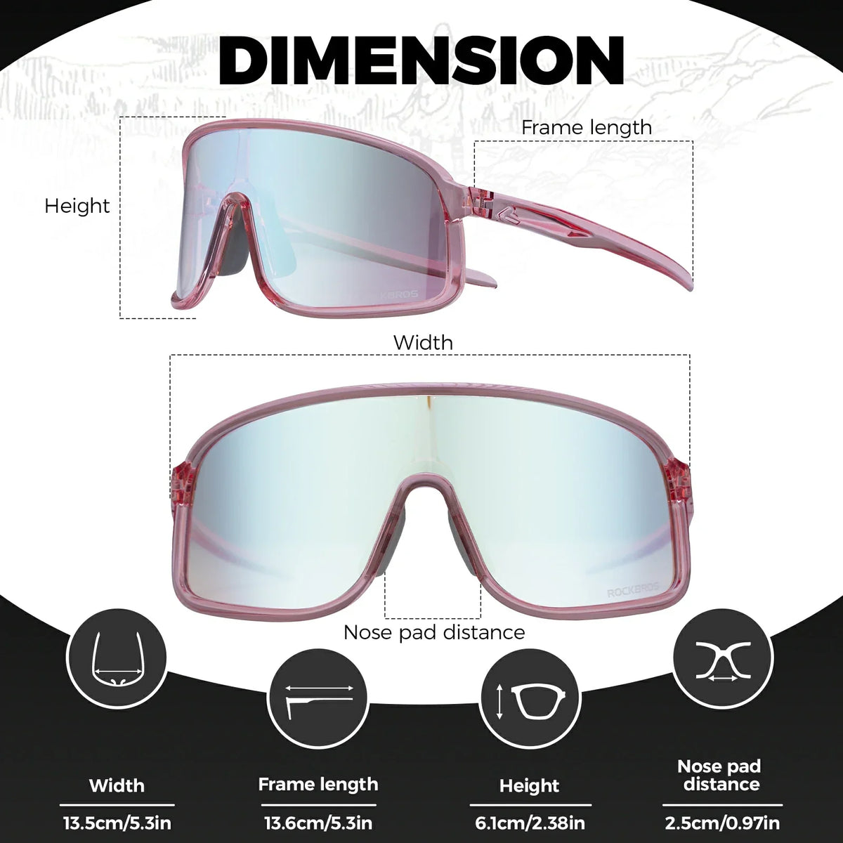 ROCKBROS Photochromic Cycling Sunglasses