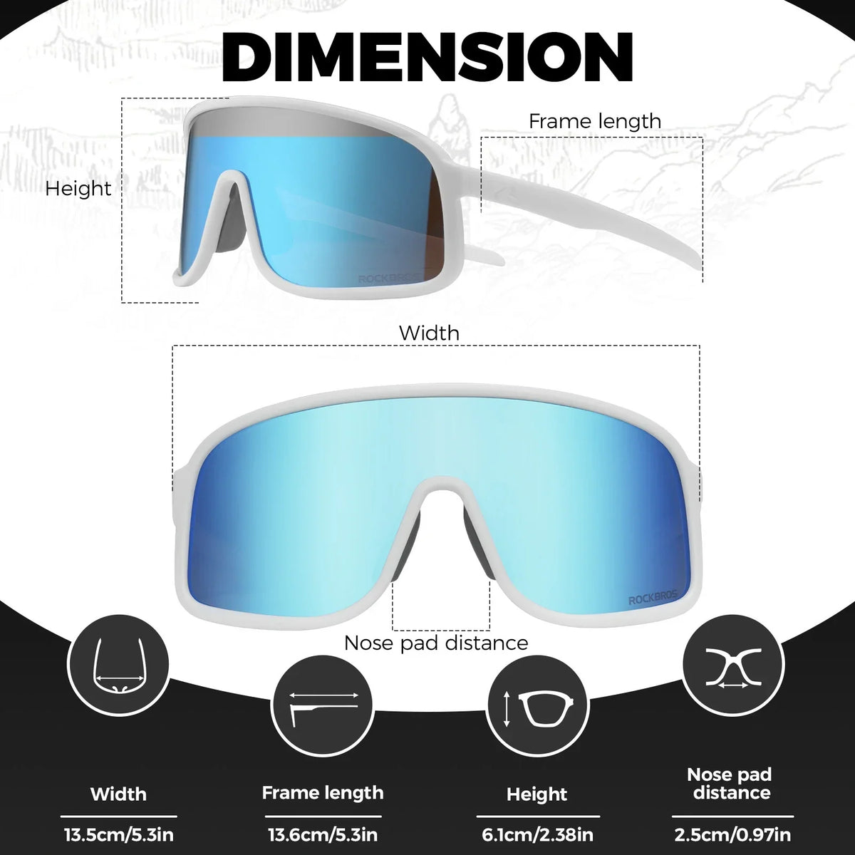 ROCKBROS Photochromic Cycling Sunglasses