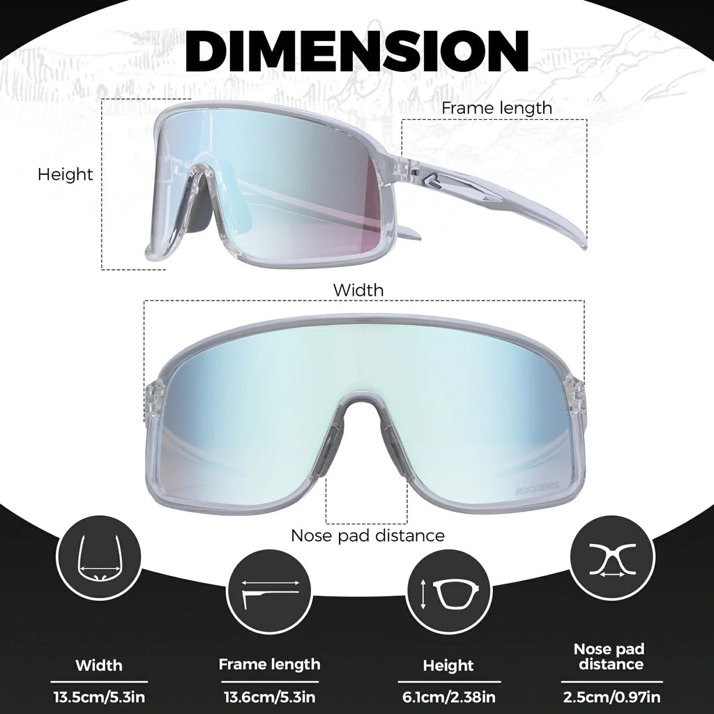 ROCKBROS Photochromic Cycling Sunglasses