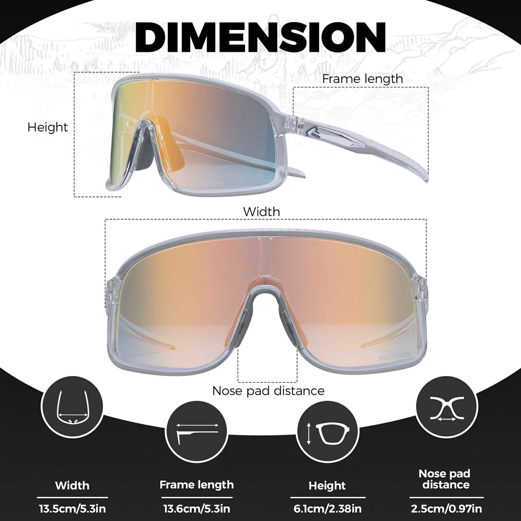 ROCKBROS Photochromic Cycling Sunglasses