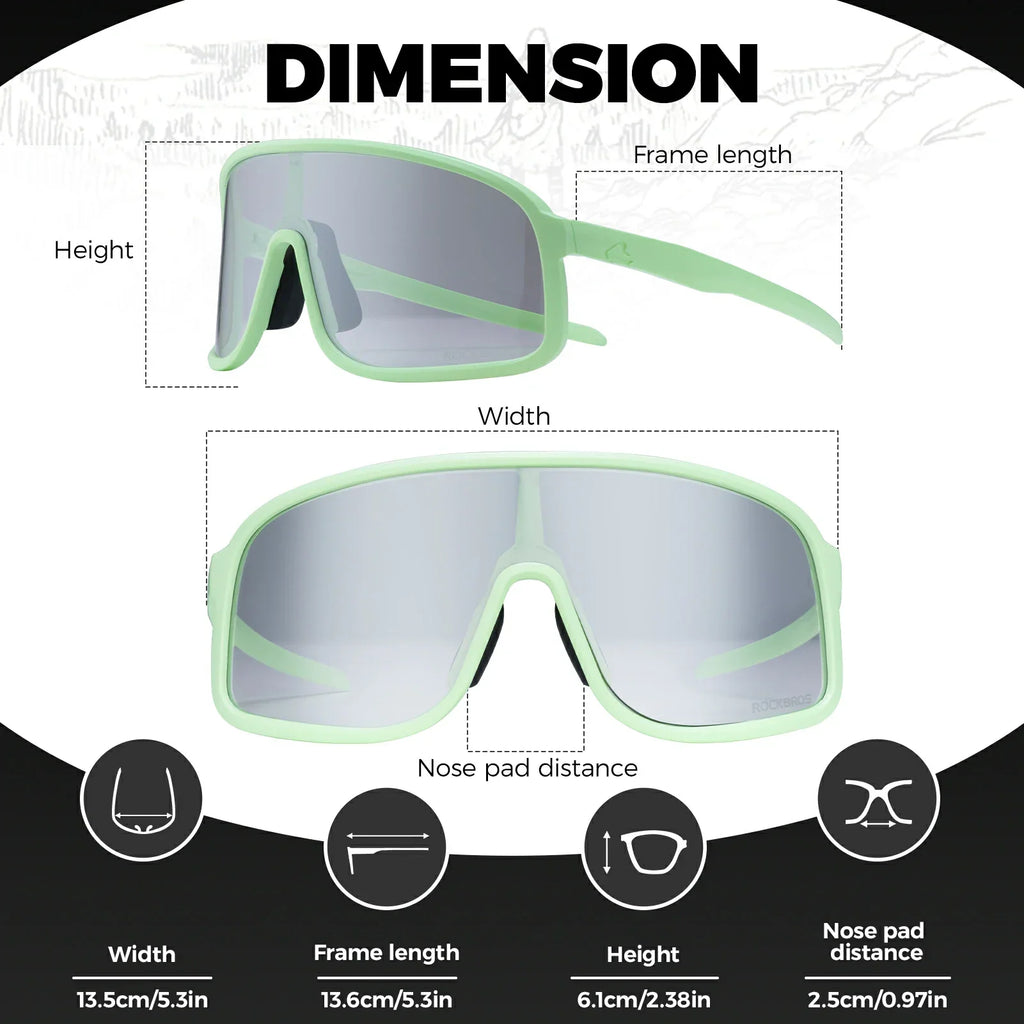 ROCKBROS Photochromic Cycling Sunglasses