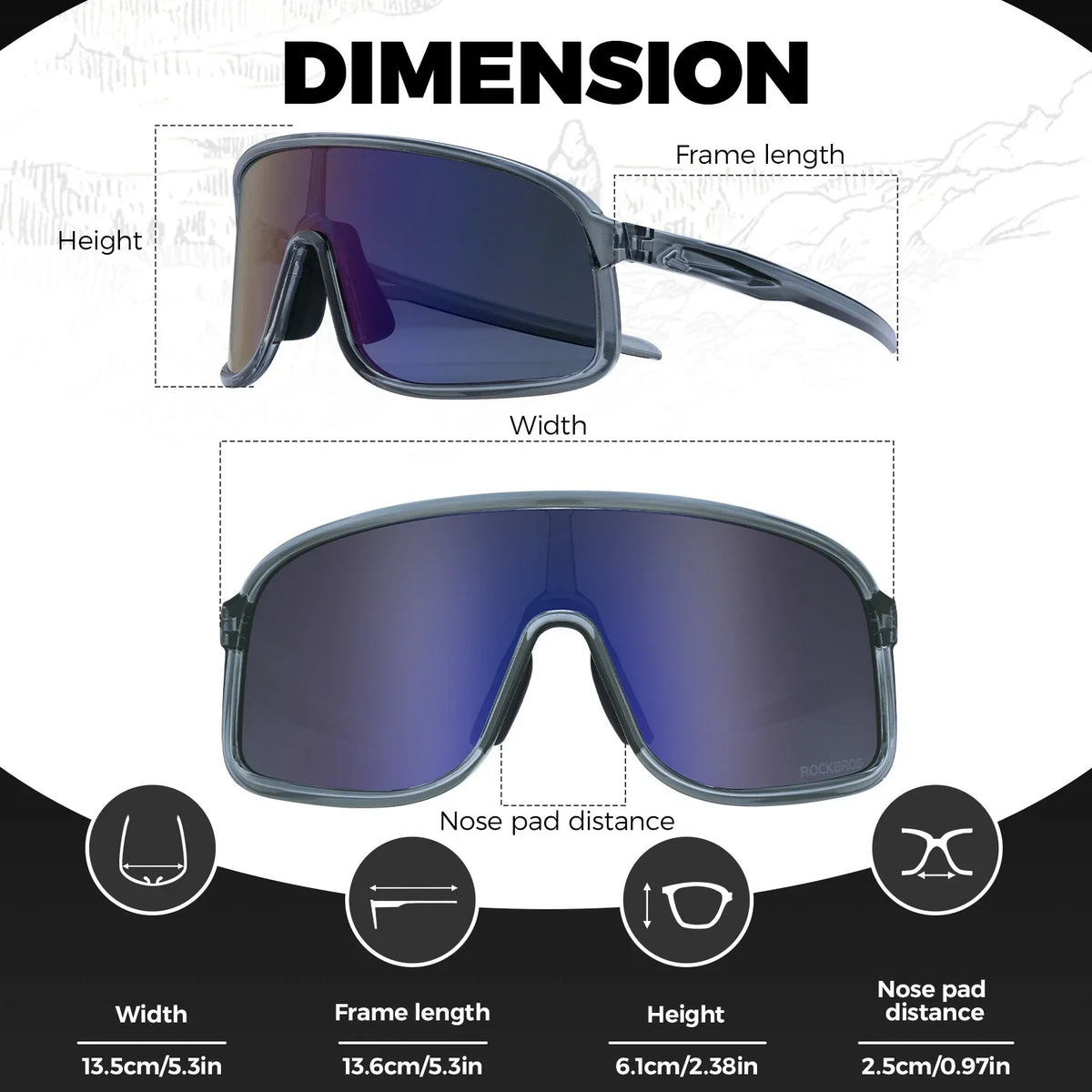 ROCKBROS Photochromic Cycling Sunglasses