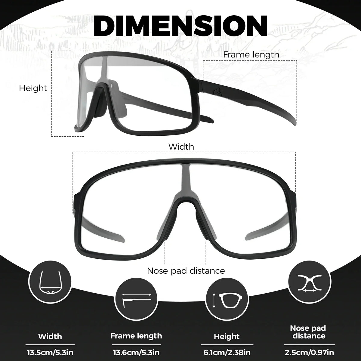 ROCKBROS Photochromic Cycling Sunglasses