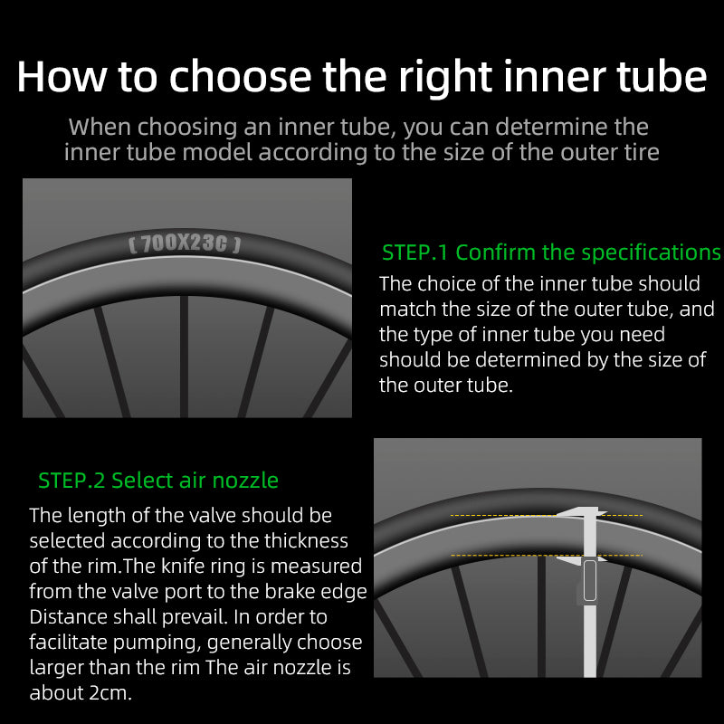 700c Butyl Bicycle Inner Tube – 48mm Valve Options