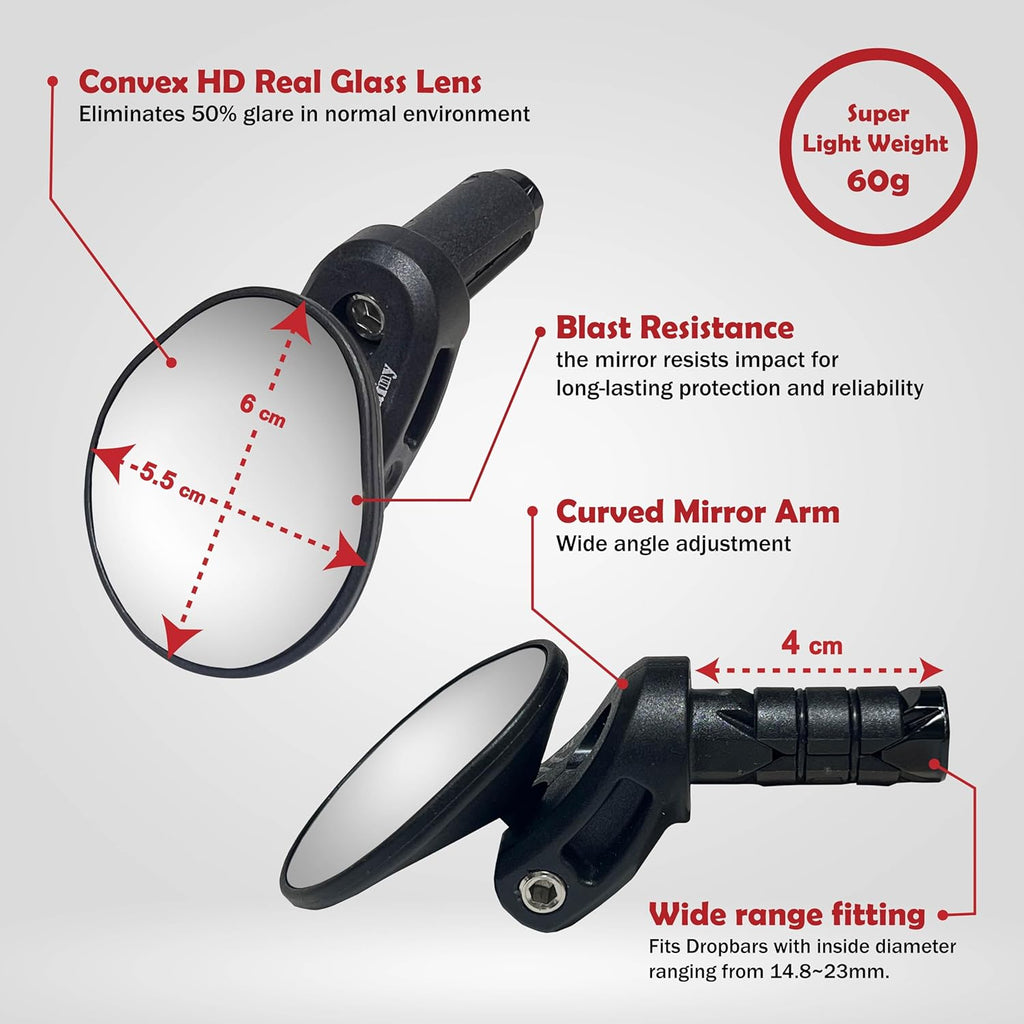 BiKASE Rocket Drop Down Handlebar Mirror - view 10