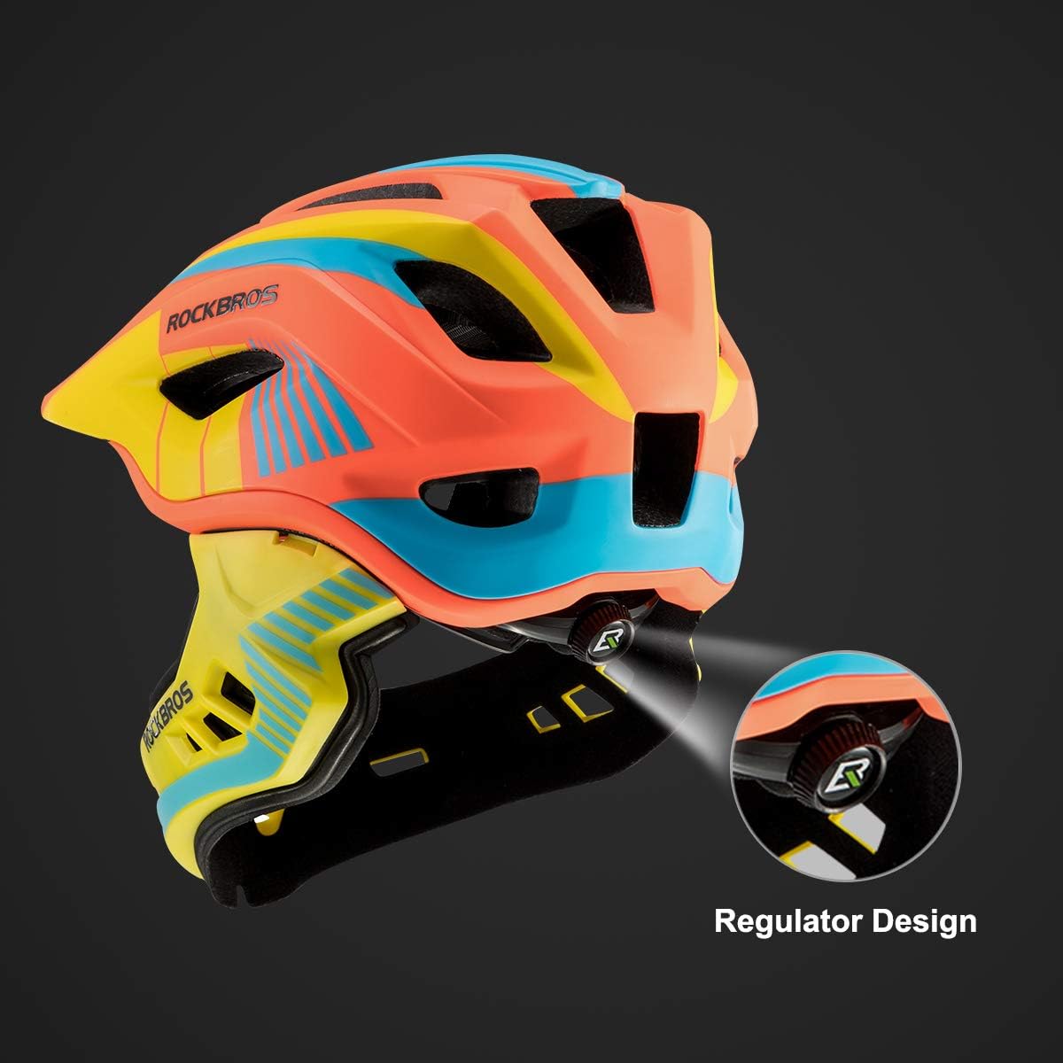 ROCKBROS Kids' Detachable Full-Face Bike Helmet