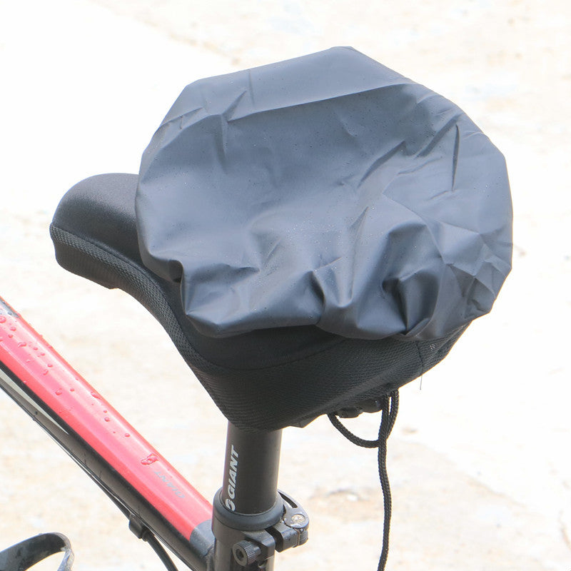 Black and Silver Bicycle Saddle Rain Cover - view 3