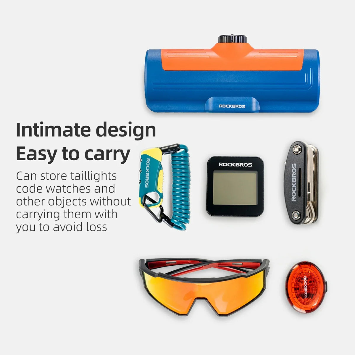 ROCKBROS frame-mounted locking storage box