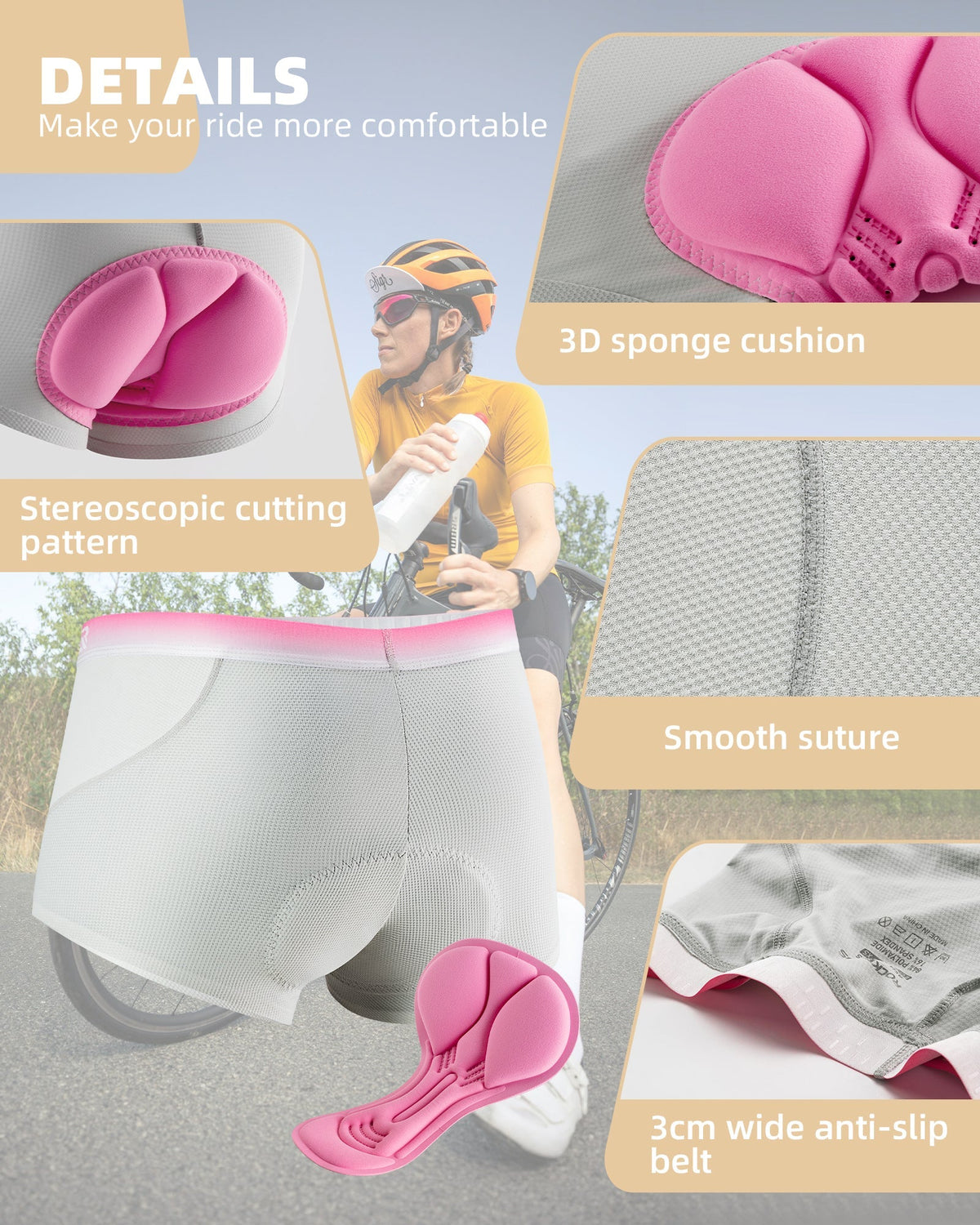 Women's 4D Padded Cycling Underwear