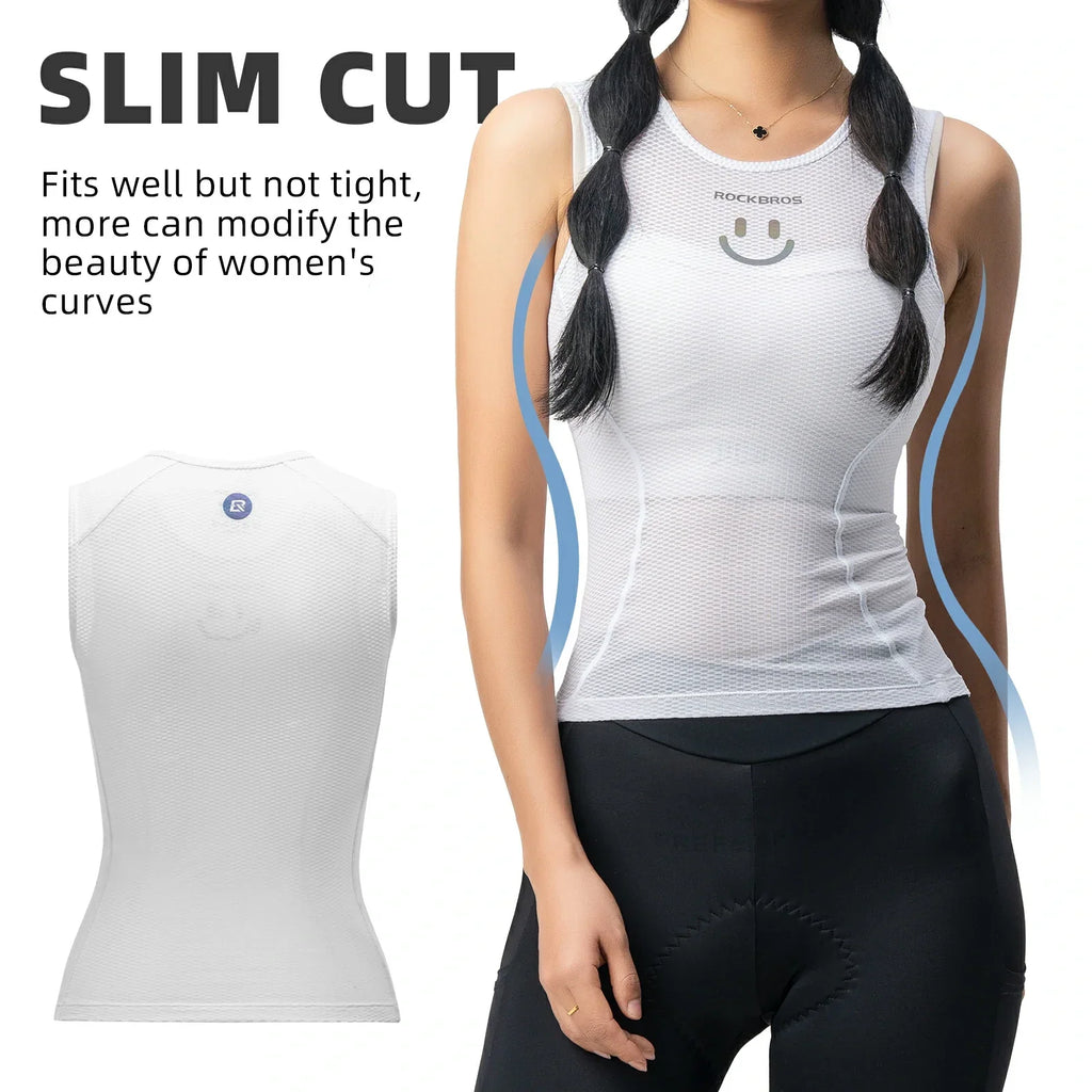 ROCKBROS Women's Sleeveless Mesh Cycling Base Layer