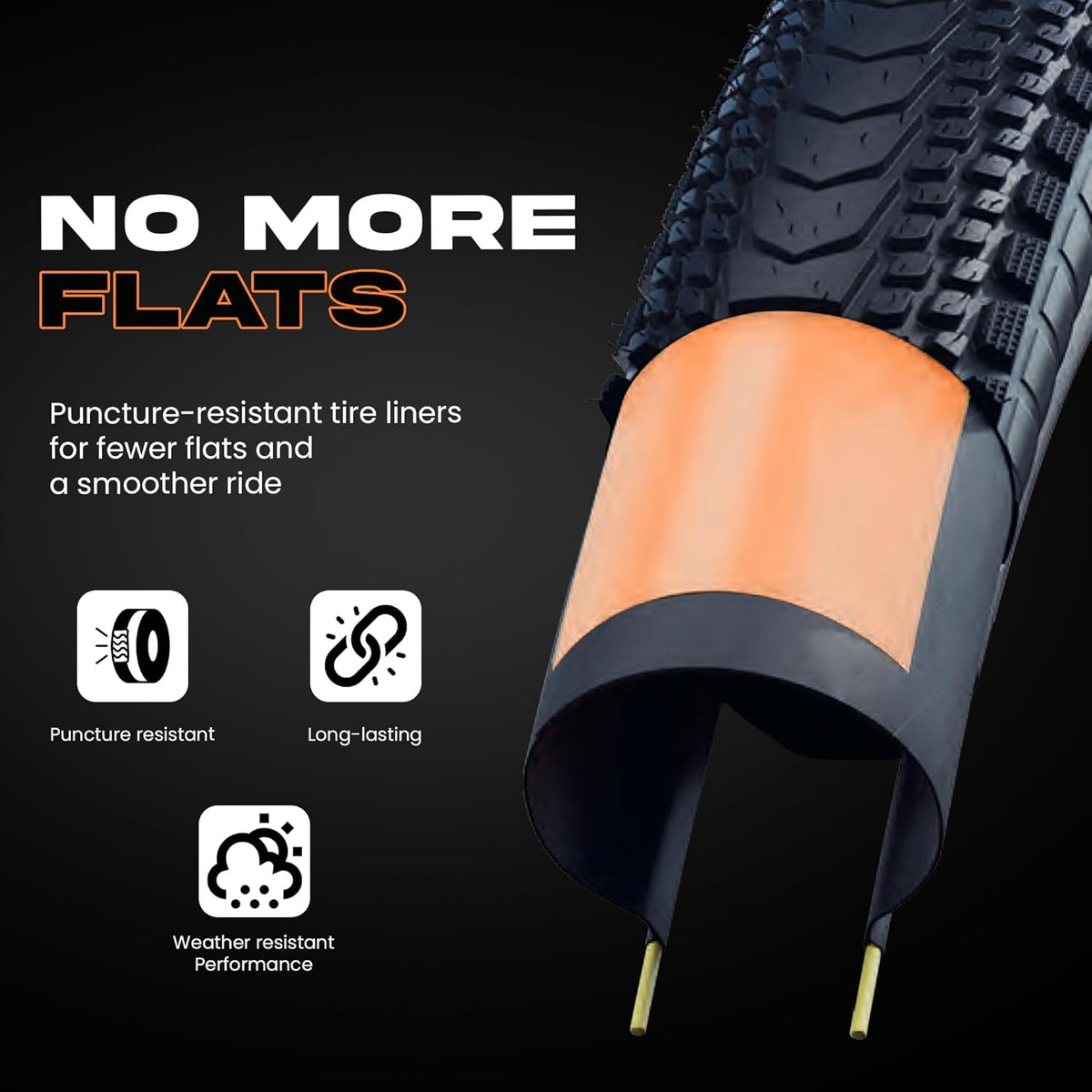 Happy E Bikes Allscape Bike Tire Liner (2 Pack) - Fits 20x4, 24x4, 26x4 - view 2