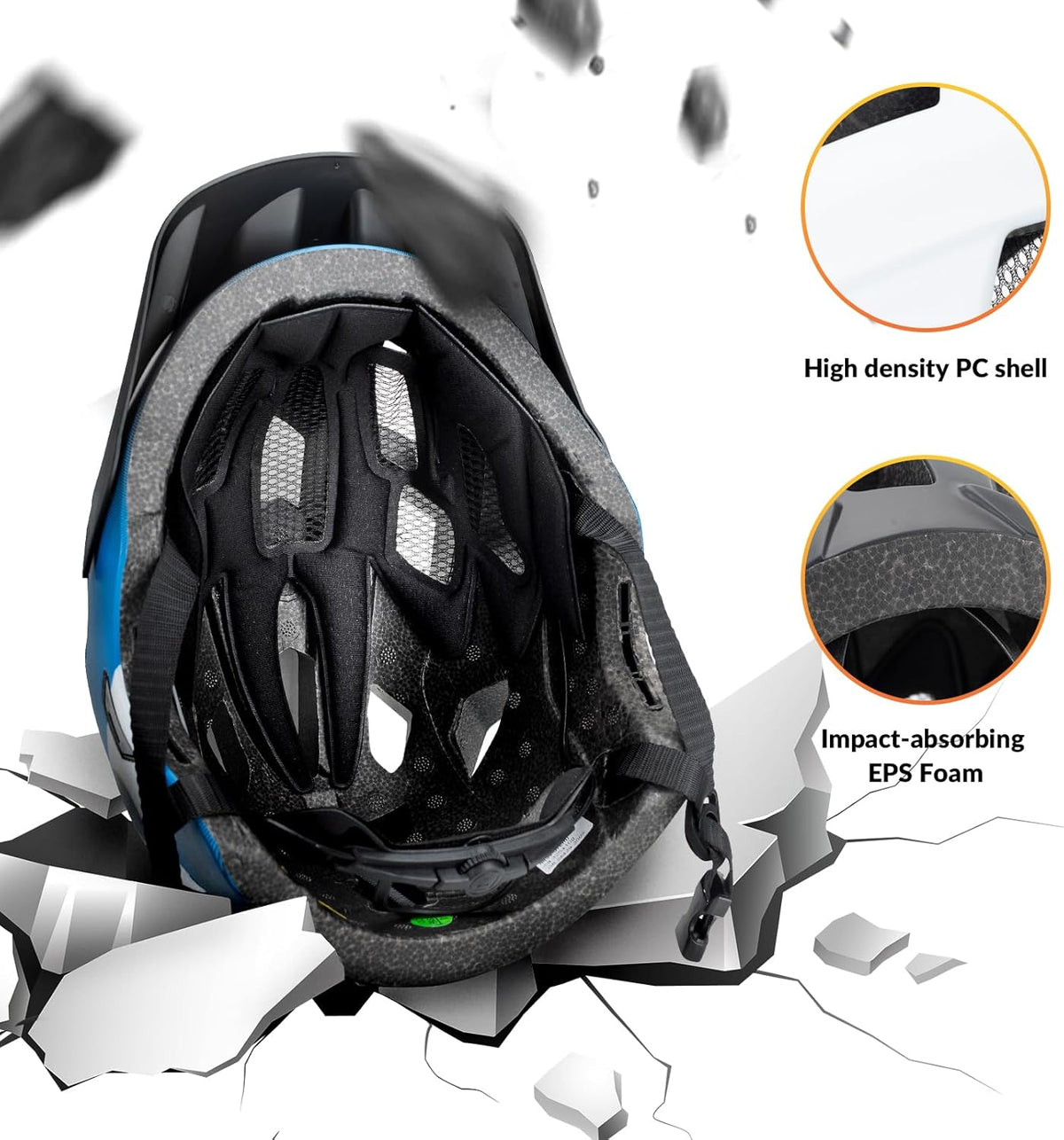 ROCKBROS Kids' Full-Face Bike Helmet with Detachable Chin Guard