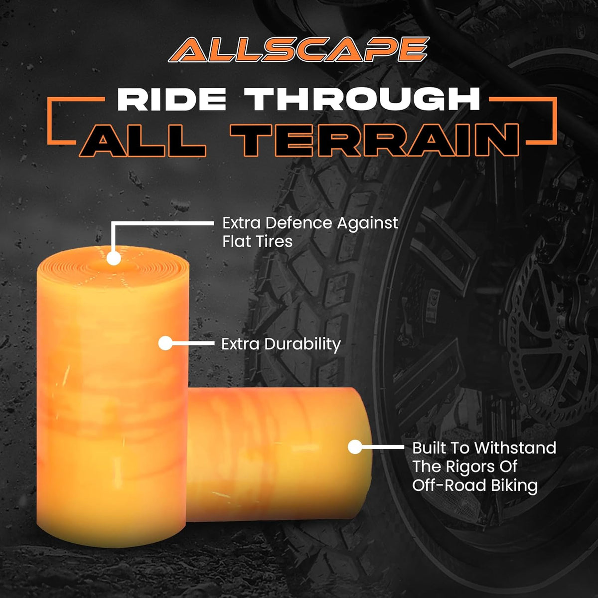 Happy E Bikes Allscape Bike Tire Liner (2 Pack) - Fits 20x4, 24x4, 26x4 - view 4