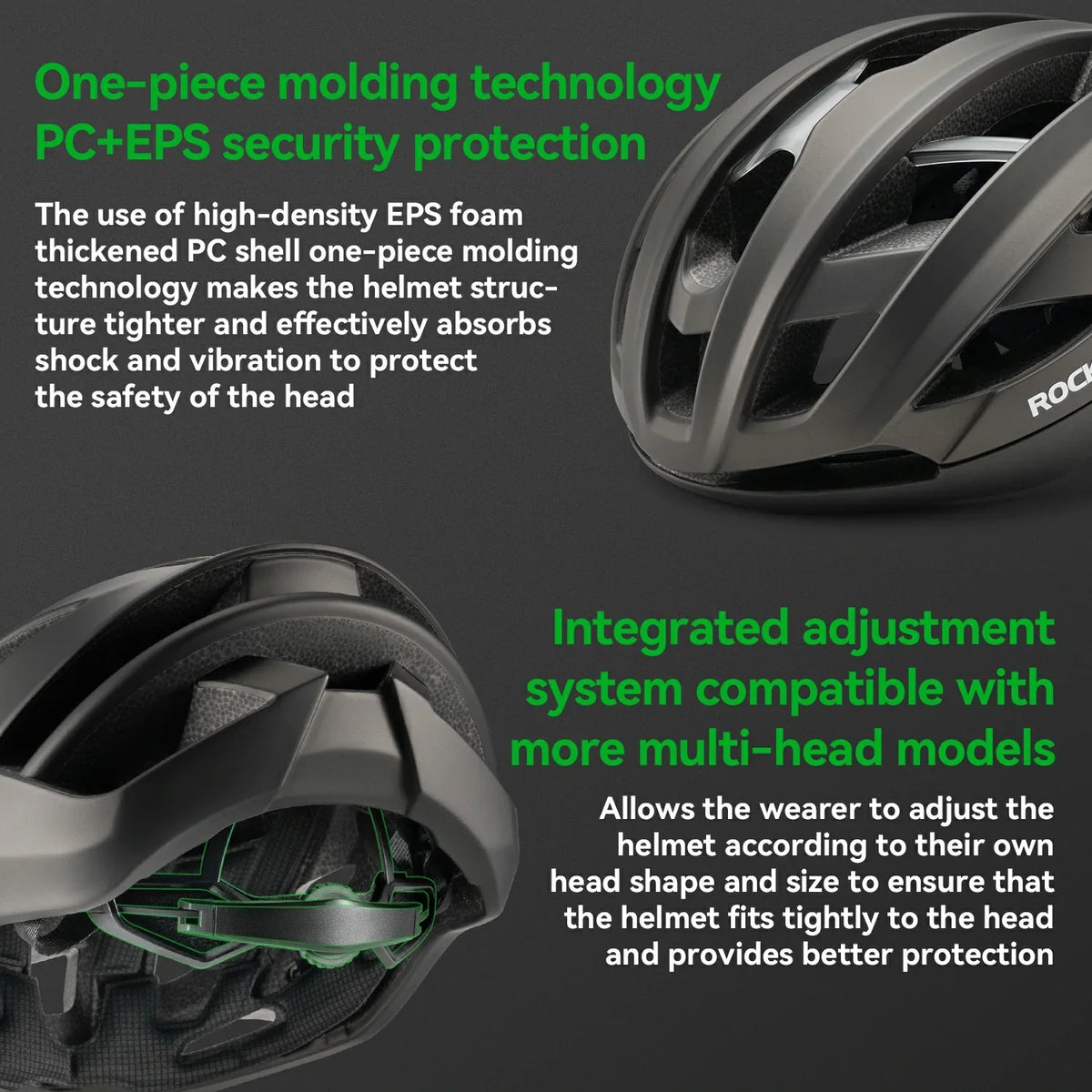 Adjustable Cycling Helmet with Bionic Support