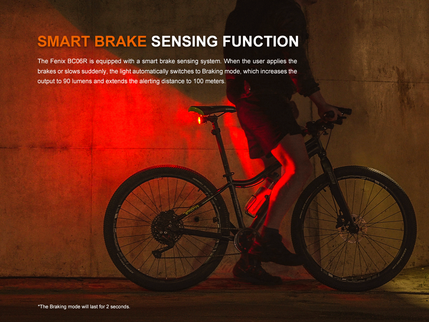 Fenix BC06R Smart-Brake Bicycle Taillight - view 4