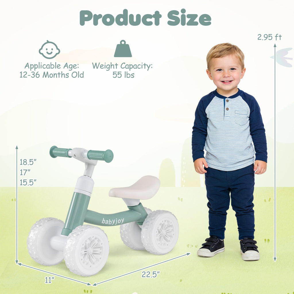 Adjustable Toddler Balance Bike with Light-Up Wheels - view 6