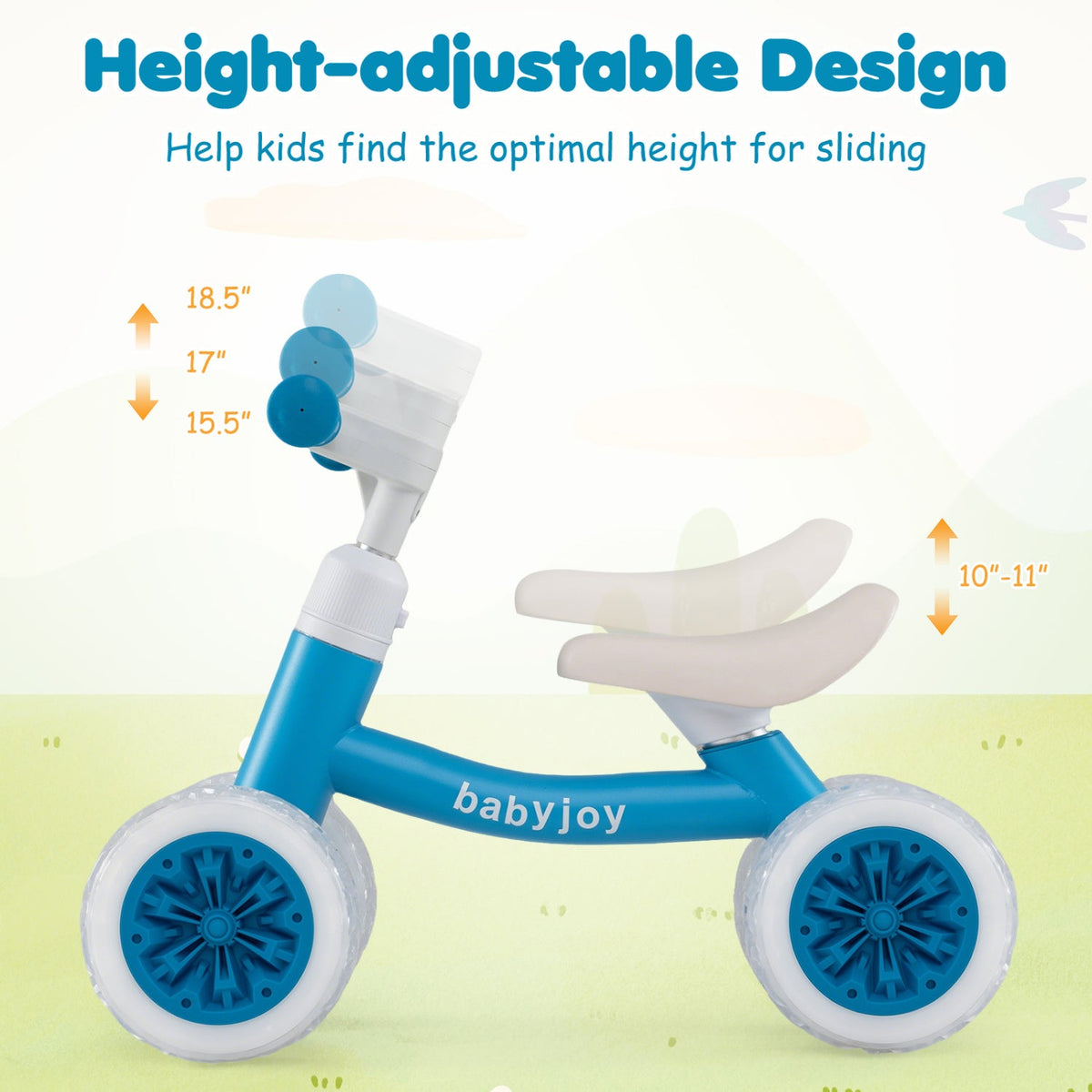 Adjustable Toddler Balance Bike with Light-Up Wheels - view 21