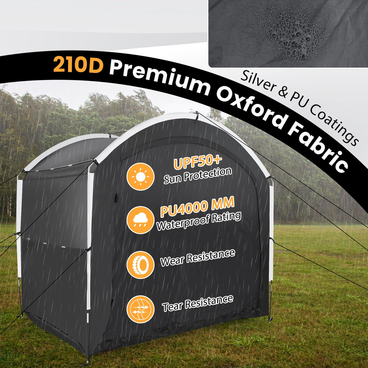 5-Bike Oxford Fabric Storage Tent - view 5