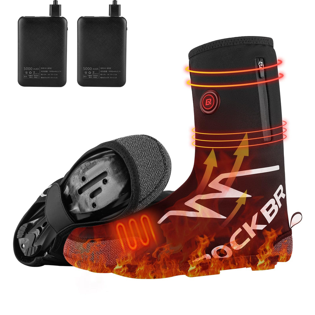 ROCKBROS Heated Cycling Shoe Covers – 5000 mAh Battery