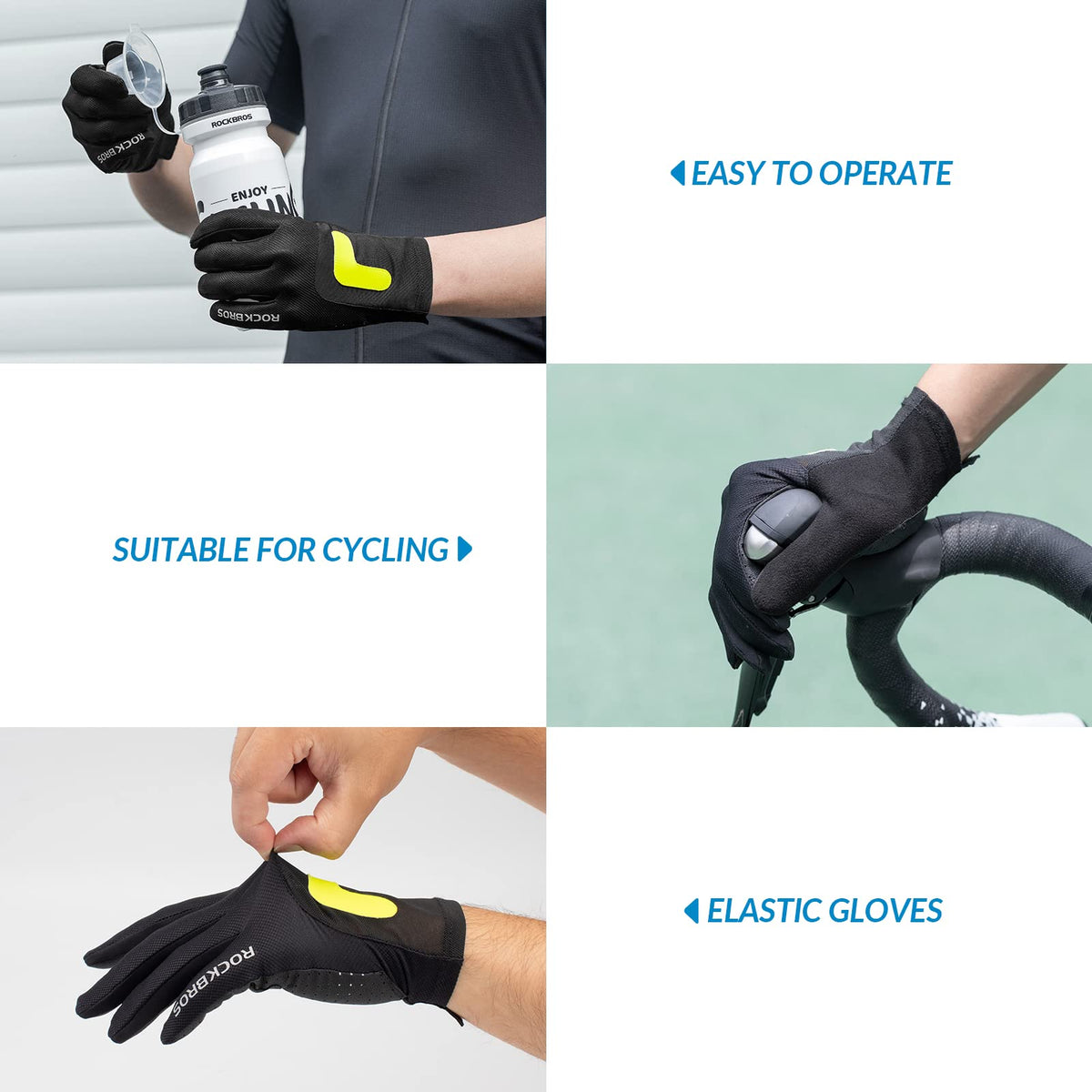 ROCKBROS Breathable Touchscreen Cycling Gloves