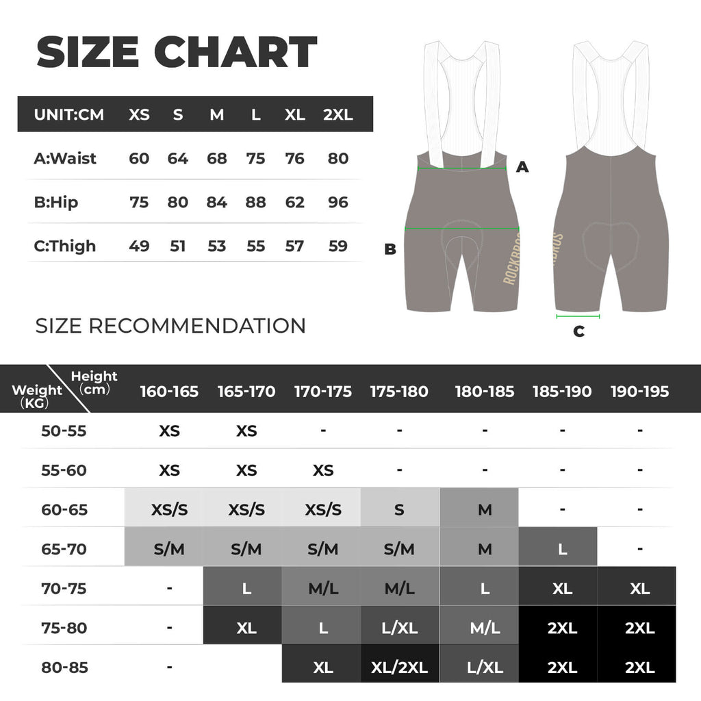 ROCKBROS DOLOMITI Men's Padded Cycling Bib Shorts