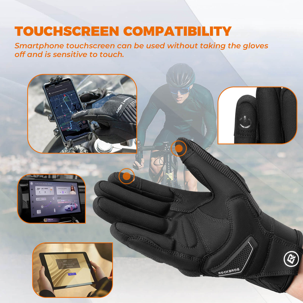 Full-Finger Touchscreen Cycling Gloves