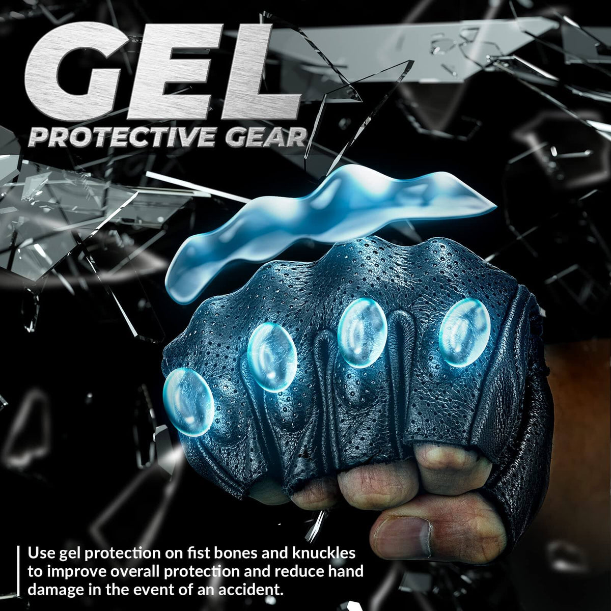 ROCKBROS Gel-Padded Half-Finger Cycling Gloves