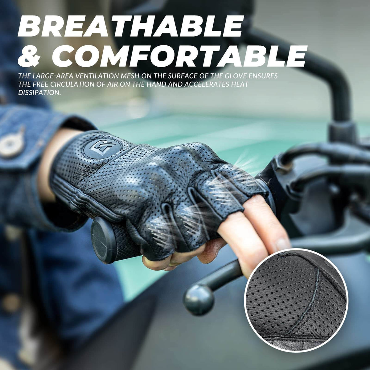 ROCKBROS Gel-Padded Half-Finger Cycling Gloves